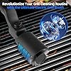 Upgraded Electric Grill Brush with Adjustable Angle, 3-Speed Power, Waterproof - Cordless Rechargeable BBQ Cleaner for Grates (Black)