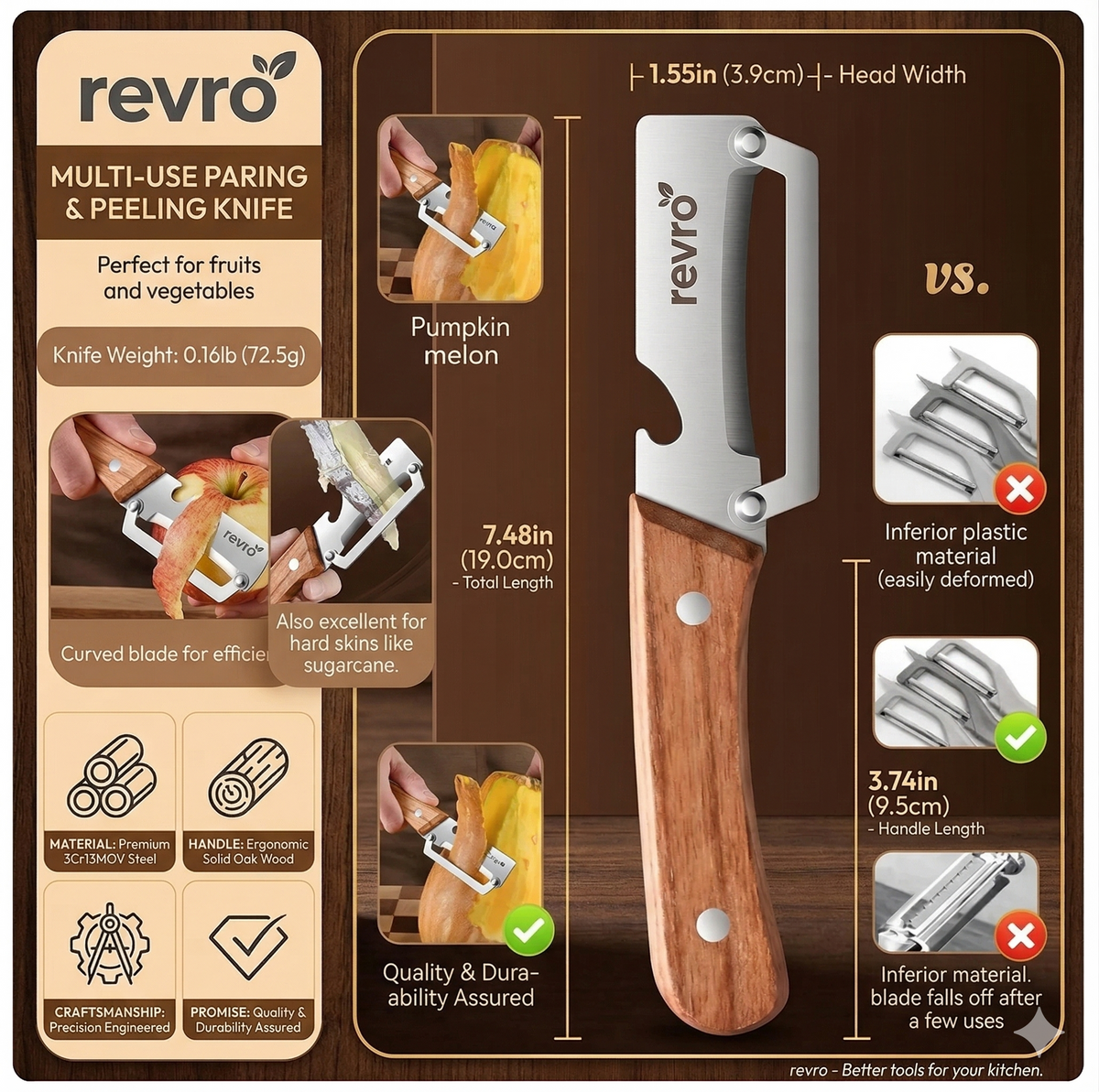 Premium Stainless Steel Vegetable Peeler Pro