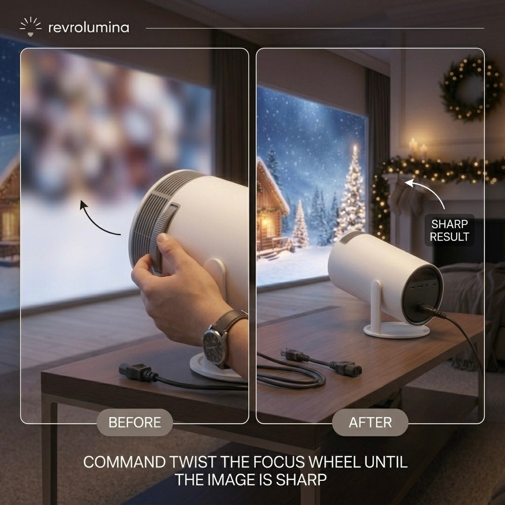 Twist the focus wheel until the image is sharp